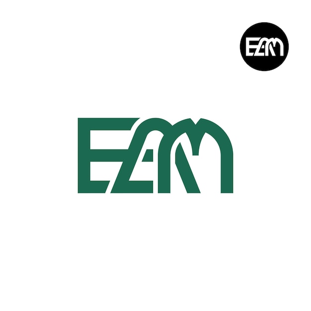 Vettore design del logo della lettera eam monogram