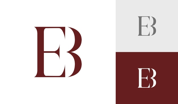 Letter EB eerste monogram logo ontwerp vector
