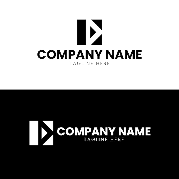 Logo della lettera ed o icona del monogramma cubo del logo della lettera ed
