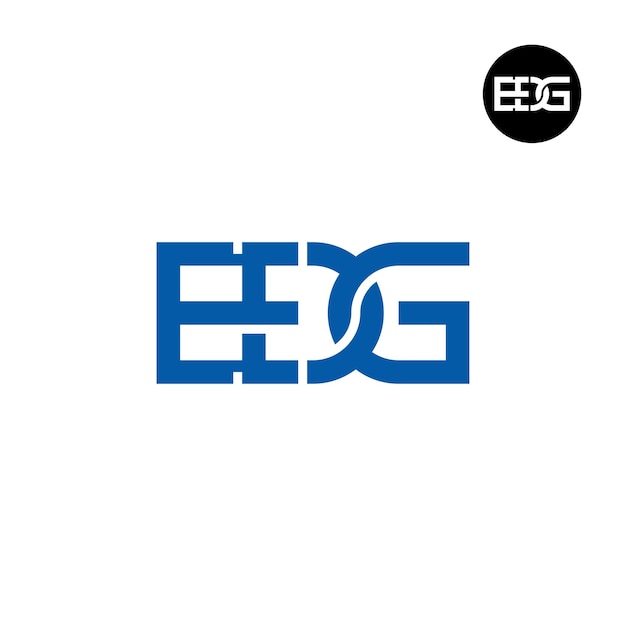 Vettore design del logo della lettera edg monogram