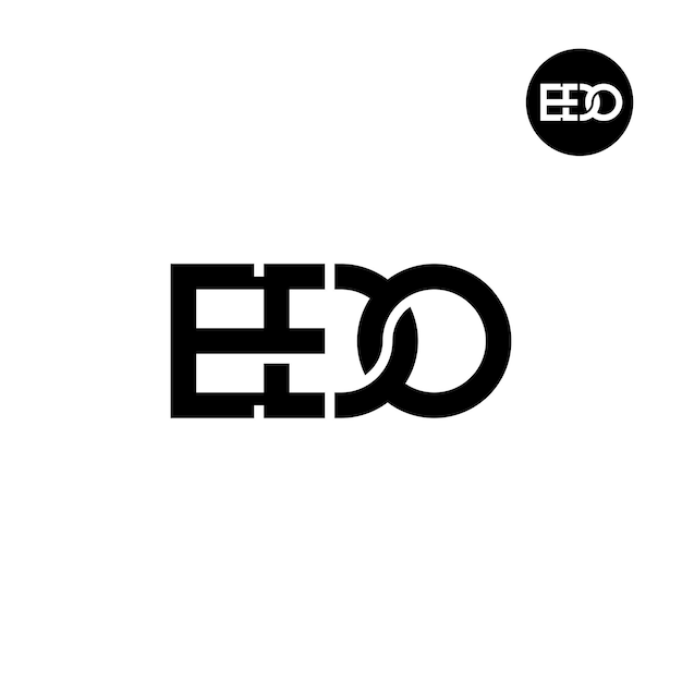 Vettore design del logo della lettera edo monogram