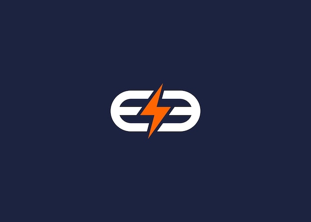 letter ee with electricity logo icon design vector design template inspiration