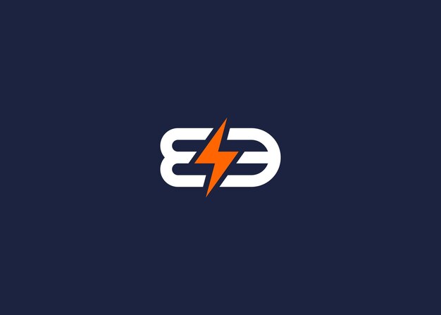 letter ee with electricity logo icon design vector design template inspiration