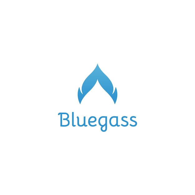 Letter een blauw gas logo blauw vuur logo vectorillustratie