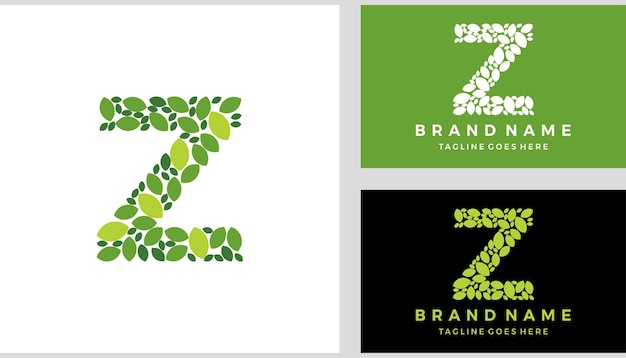 Vector letter eerste z blad logo vector ontwerpsjabloon