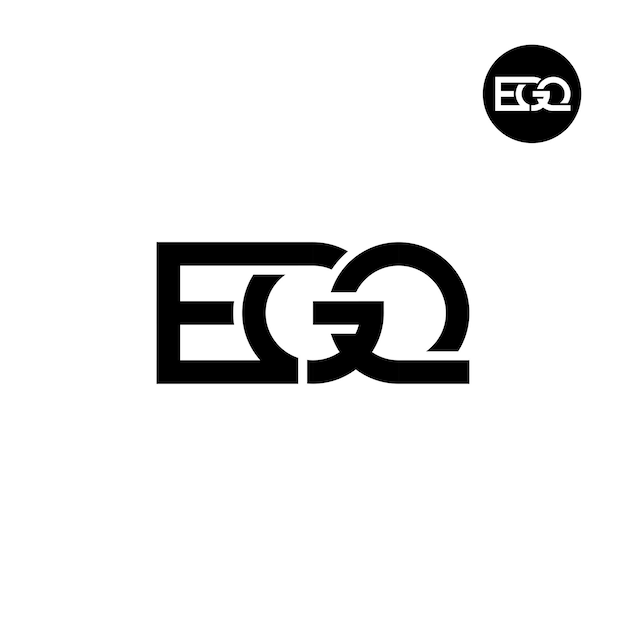 Vettore design del logo della lettera egq monogram