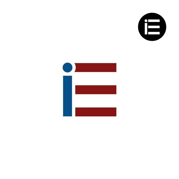 Vector letter ei ie monogram logo design