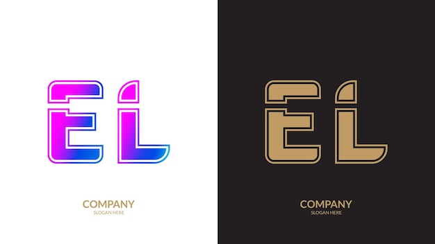 Letter el logo template illustration design