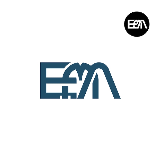 Lettera ema monogramma logo design