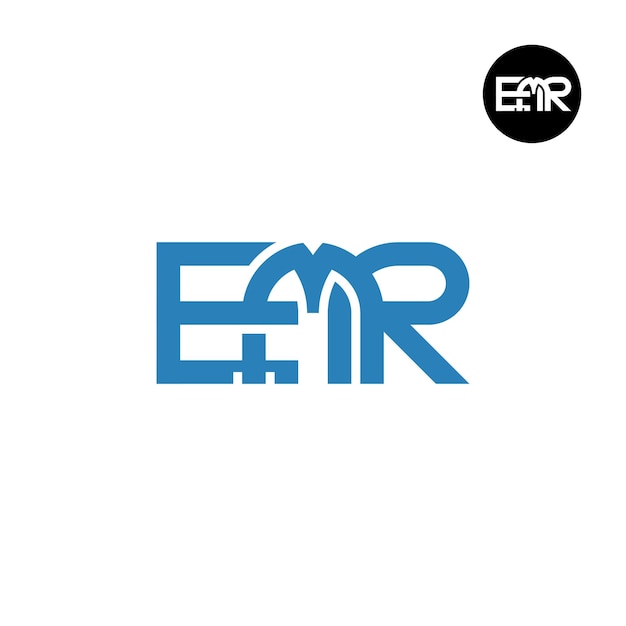 Lettera emr monogramma logo design