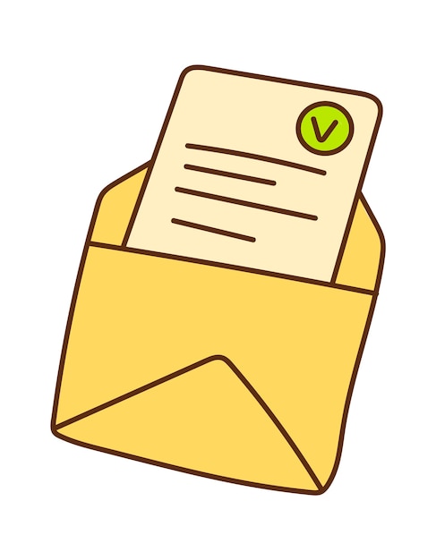 Letter in envelope Vector illustration