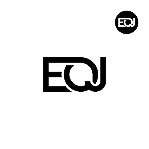 Vector letter eoj monogram logo design