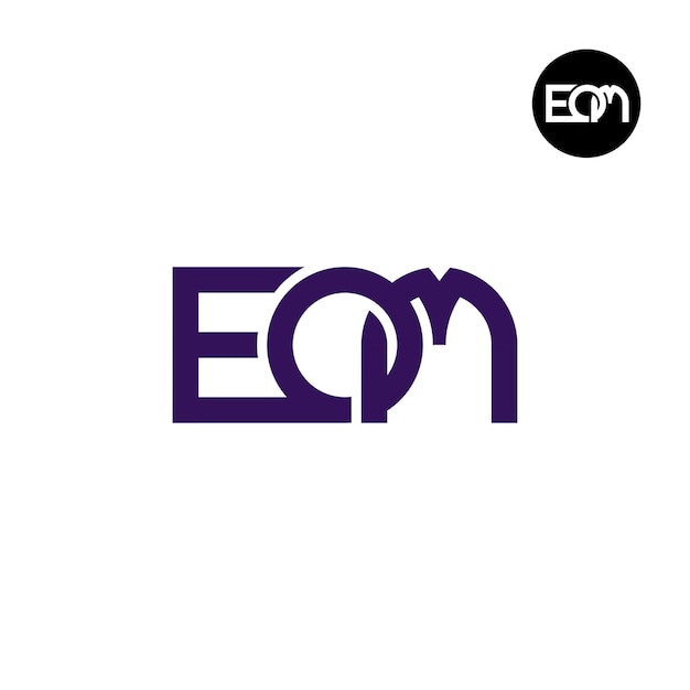 Вектор Дизайн логотипа буквы eom monogram