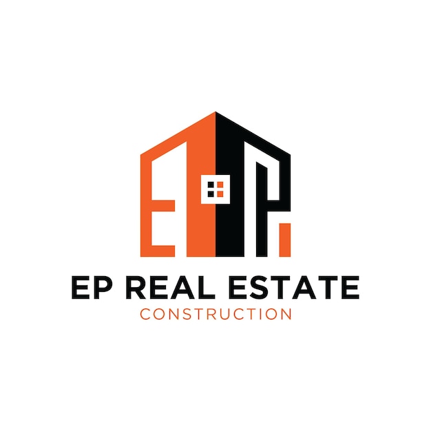 レターEPREAL ESTATE LOGO GEOMETRIC DESIGN TEMPLATE