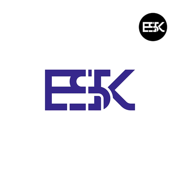 Vector letter esk monogram logo design