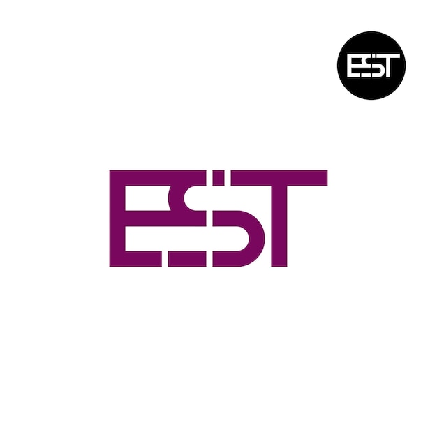 Letter EST Monogram Logo Design