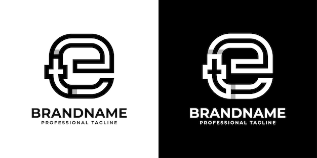 Letter ET of TE Monogram Logo geschikt voor elk bedrijf met ET of TE initialen