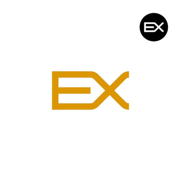 Letter EX Monogram Logo Design