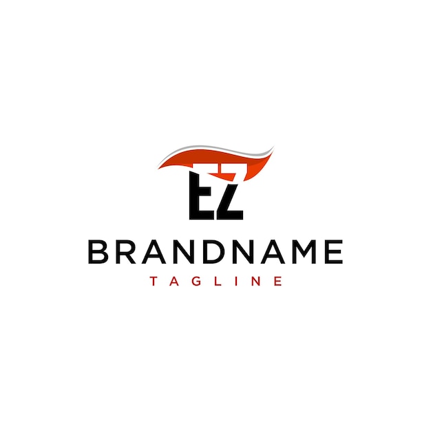 letter ez logo design vector template
