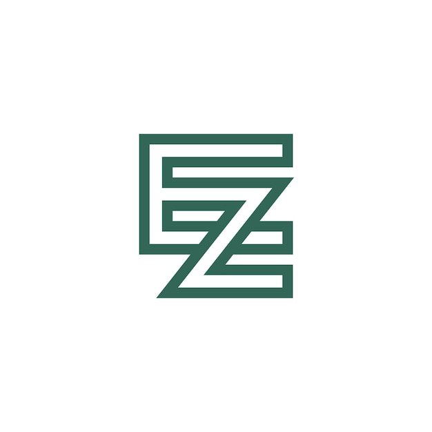 Letter EZ or ZE logo