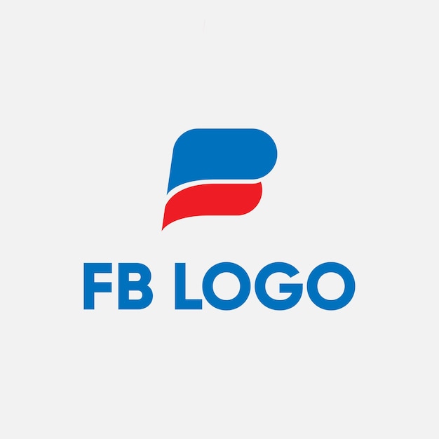 文字 F と B の創造的なロゴのデザイン テンプレート