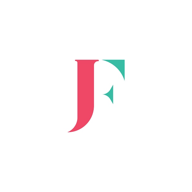 Letter f concept illustration vector template