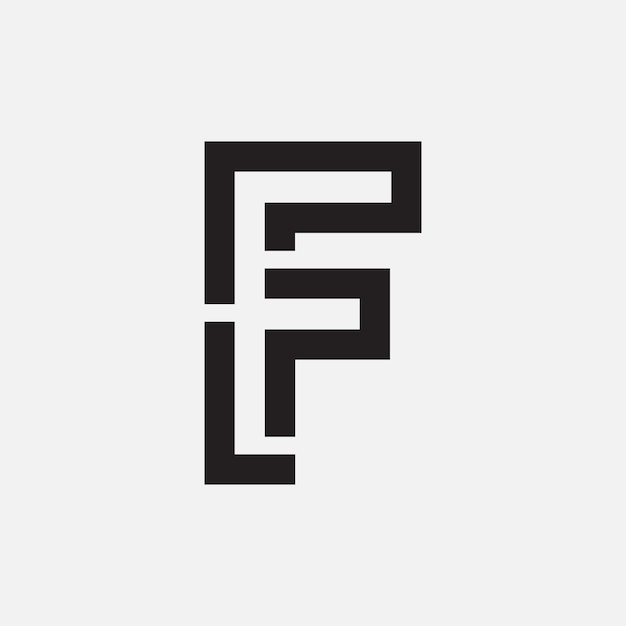 Letter f creative line art unique monogram fashion business logo