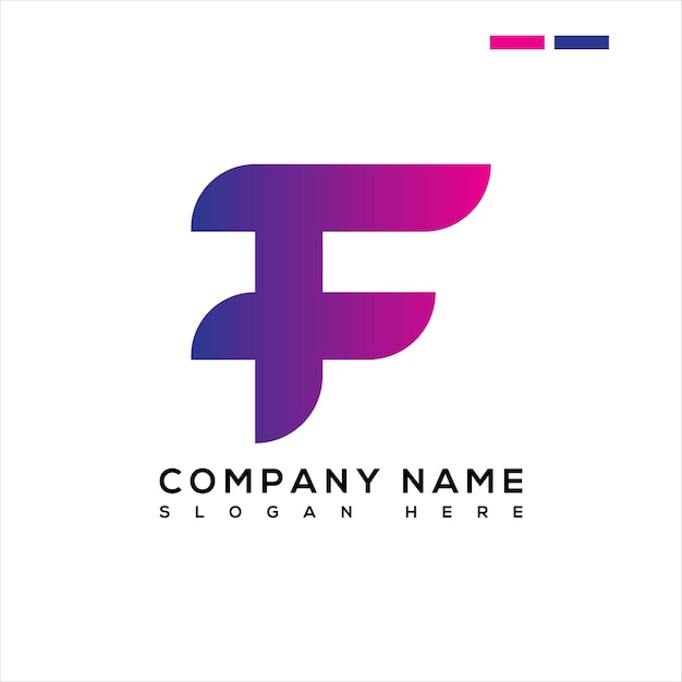 Vector letter f creative logo design symbol.