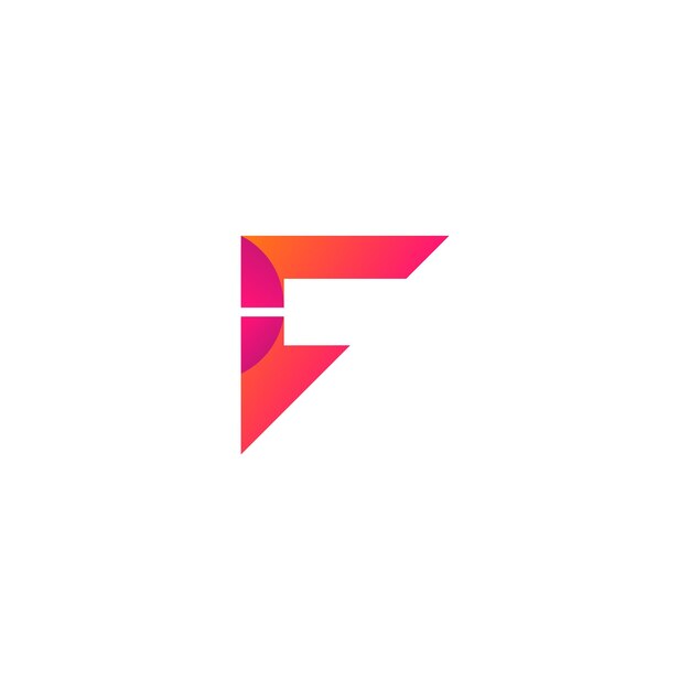 Вектор Буква f креативный шаблон дизайна логотипа