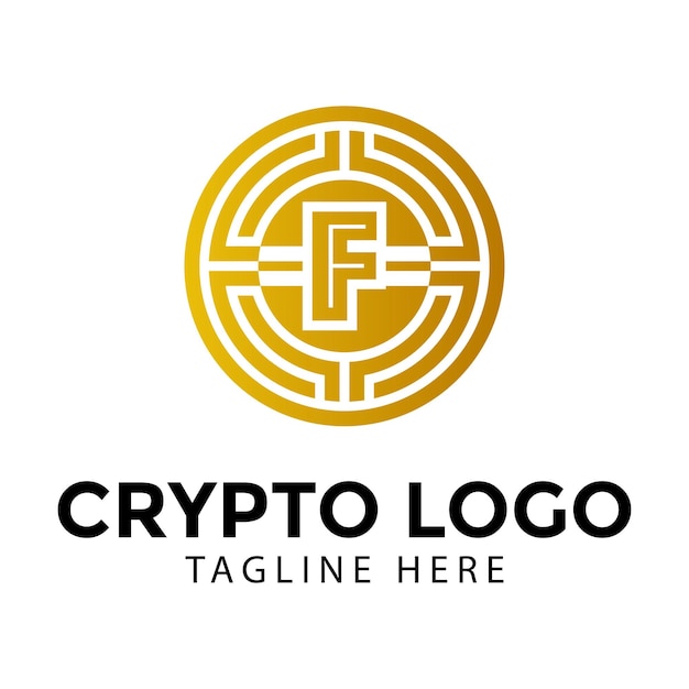 Letter F crypto logo, Letter F crypto business logo