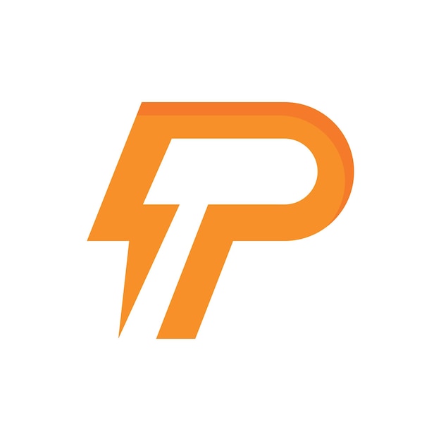 Letter f gecombineerd met donder logo vector pictogram illustratie