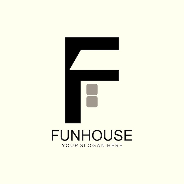 Letter f house logo designs inspiration isolated on white background