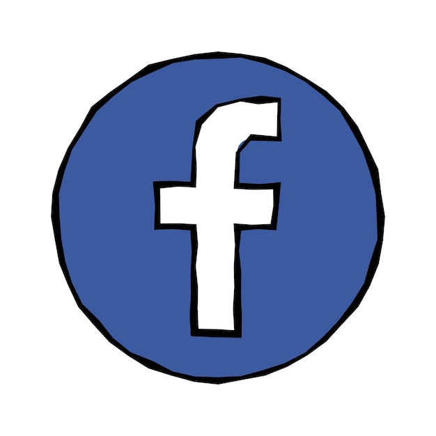Вектор Значок буквы f значок социальных сетей значок facebook