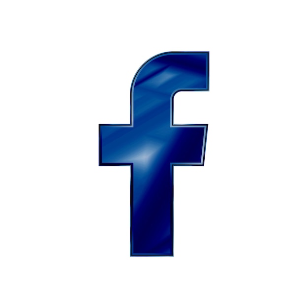 Vector letter f icon social media icon facebook icon