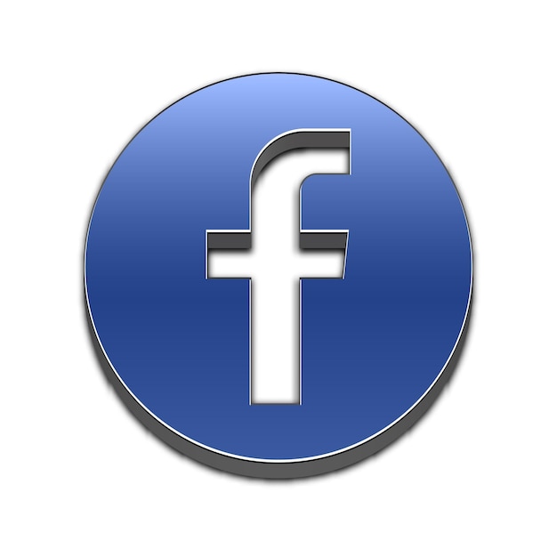 Значок буквы f Значок социальных сетей Значок facebook