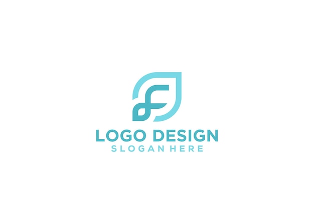 Vector letter f logo company name