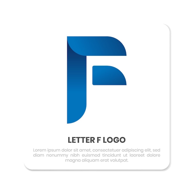 letter F logo design for company initials