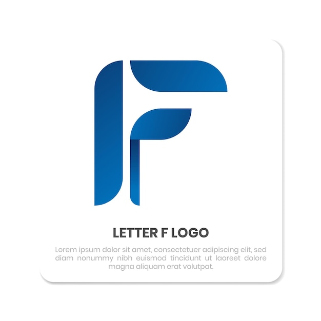 letter F logo design for company initials