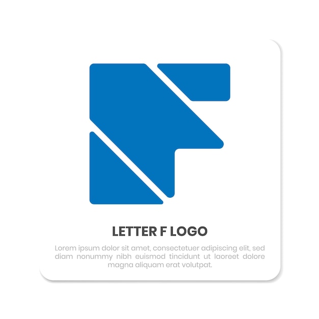 letter F logo design for company initials