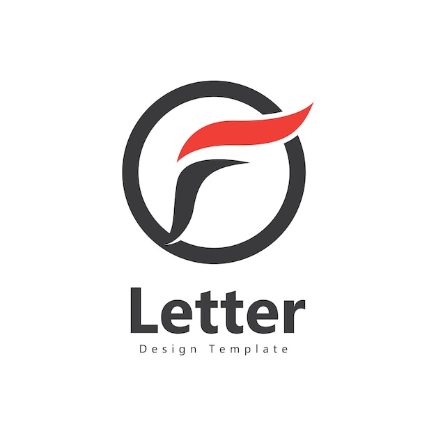 Letter F logo icon design template elements