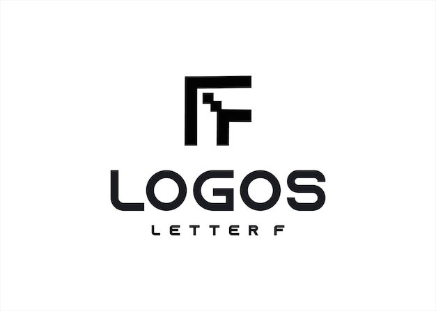 Letter F logo ontwerpsjabloon met pijl technologie concept