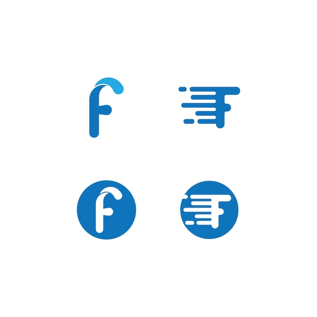 Vector letter f logo pictogram ontwerp sjabloon elementen