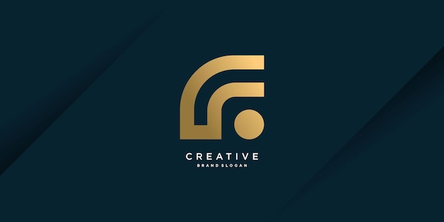 Letter f logo template with unique style premium vector part 7