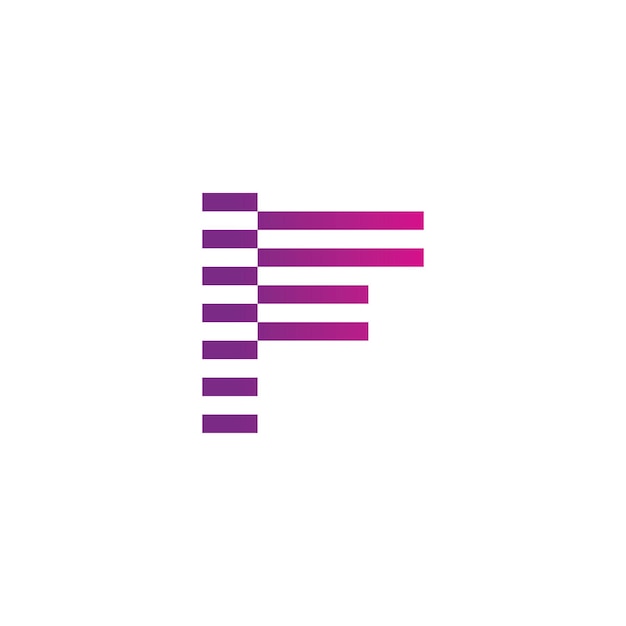 Letter F logo vector template elements