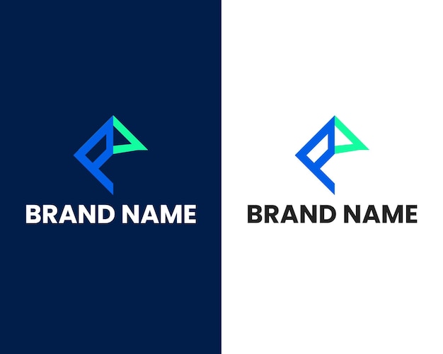 letter f and m mark modern logo design template