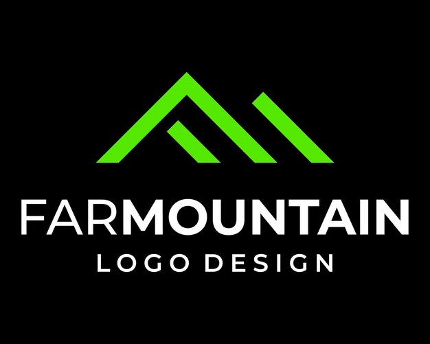 Letter F M monogram mountain adventure logo design.