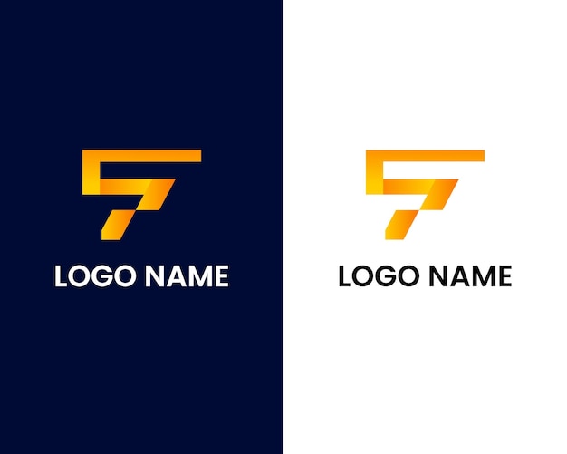 Letter f modern logo design template