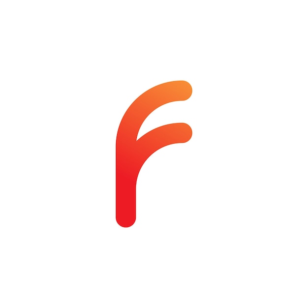 Vector letter f modern logo design