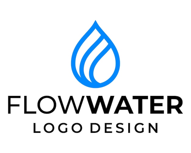 Letter F monogram water drop logo design.