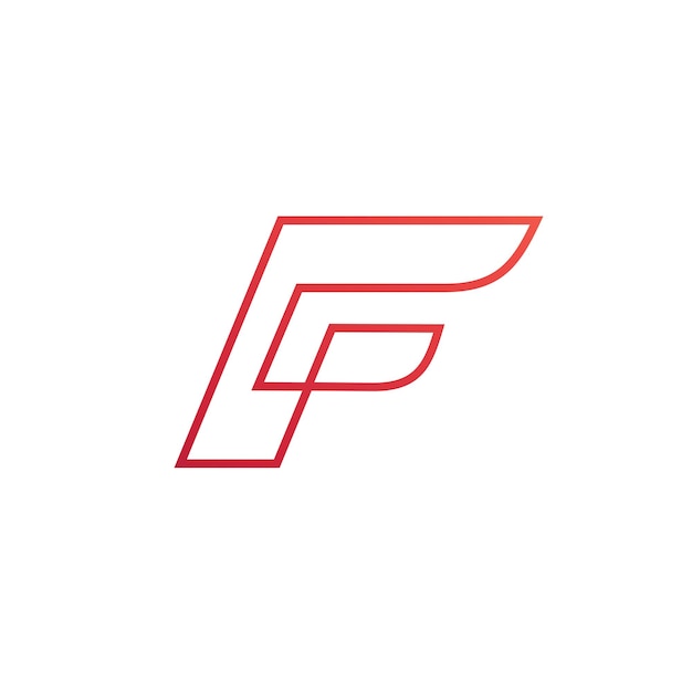 Vector letter f overzichtslogo